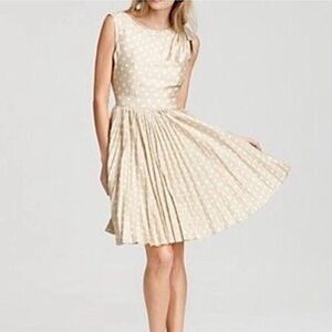 Kate Spade Melody Silk Polka Dot Pleated Dress